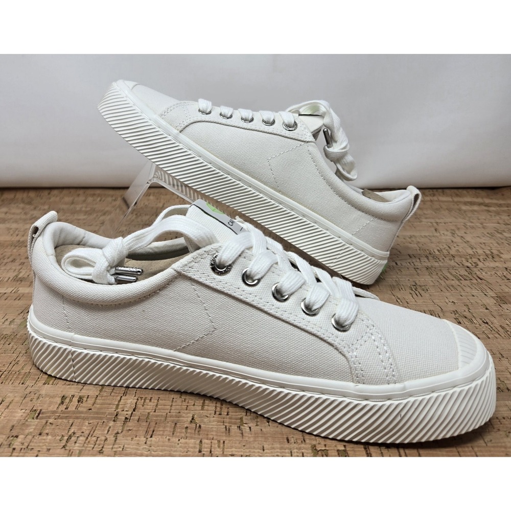 CARIUMA OCA Low Top Off-White Canvas Sneakers Men's US 4.5 Womens 6 Shoes - Picture 5 of 11
